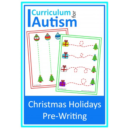 Christmas Holidays Pre-Writing Write & Wipe 
